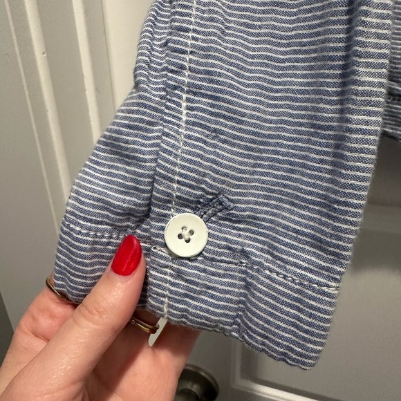 Gap‎ Women's Cotton Blue White Striped Blazer Size 0 Career Business Casual - Picture 6 of 7